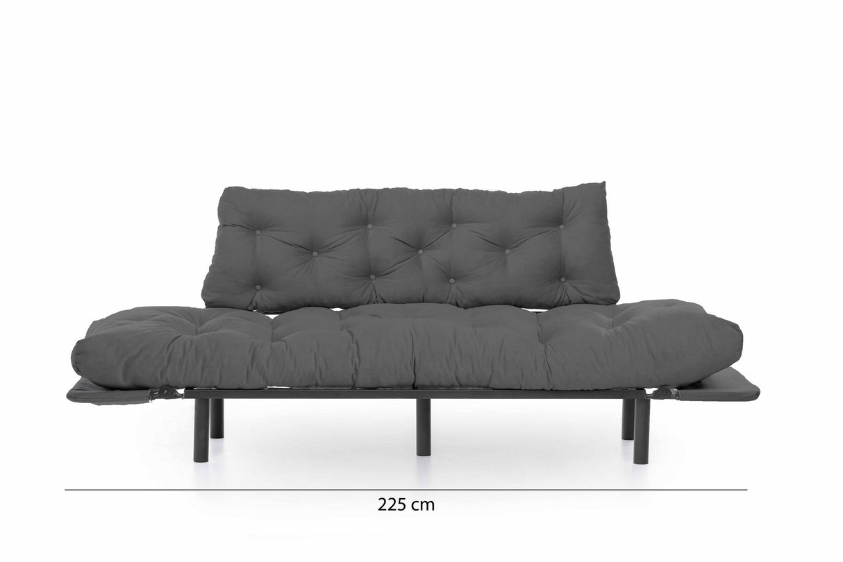 3-Sitzer-Schlafsofa Nitta Triple Grey