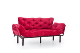 3-Sitzer-Schlafsofa Nitta Triple Maroon