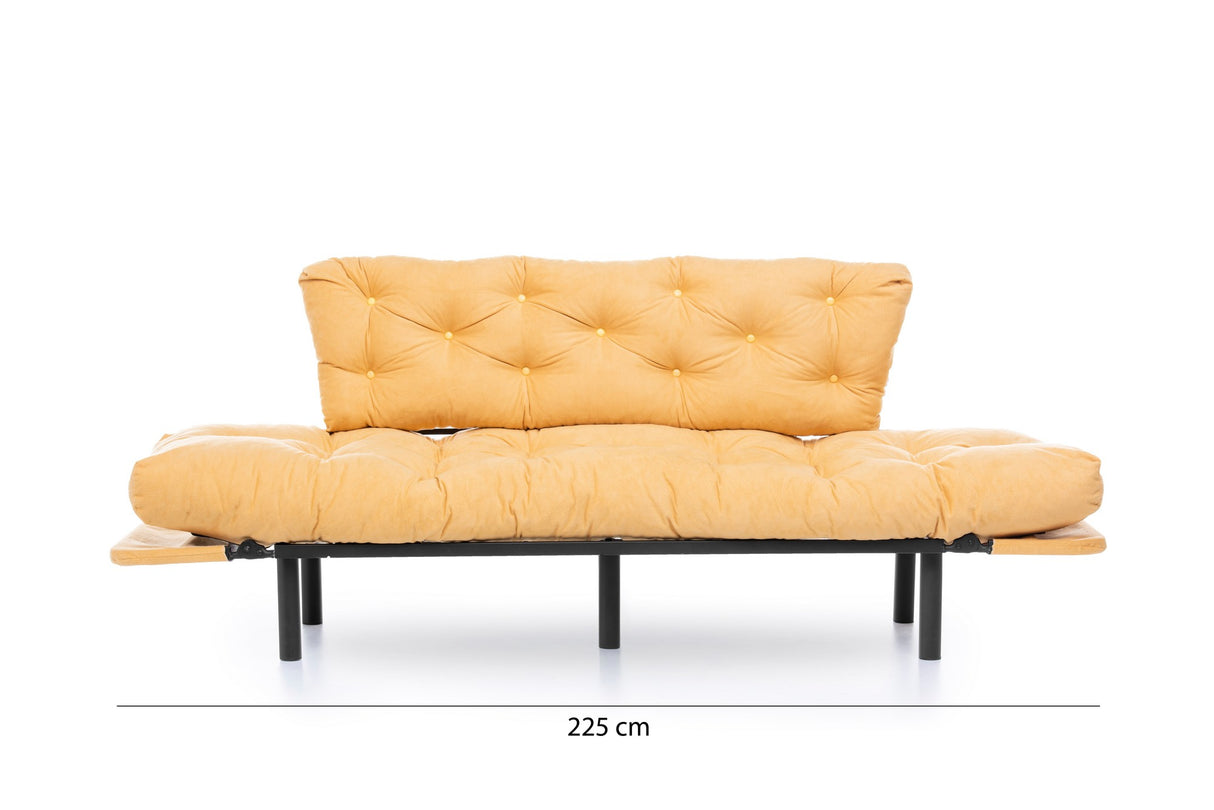 3-Sitzer-Schlafsofa Nitta Triple Senf