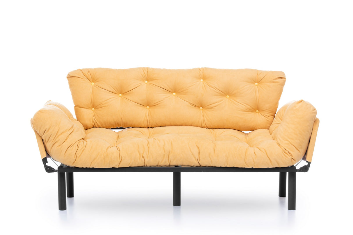 3-Sitzer-Schlafsofa Nitta Triple Senf