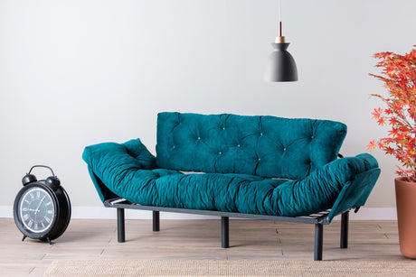 3-Sitzer-Schlafsofa Nitta Triple Petrol Green