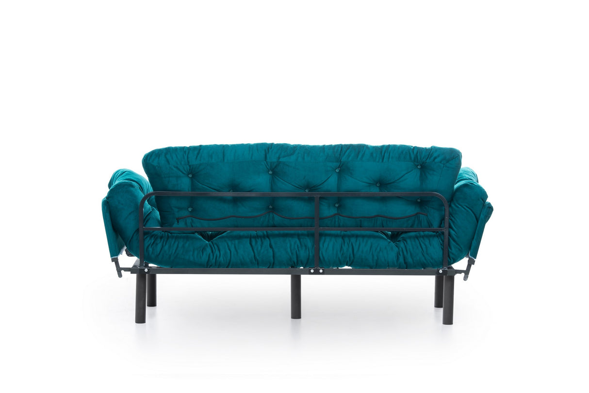 3-Sitzer-Schlafsofa Nitta Triple Petrol Green