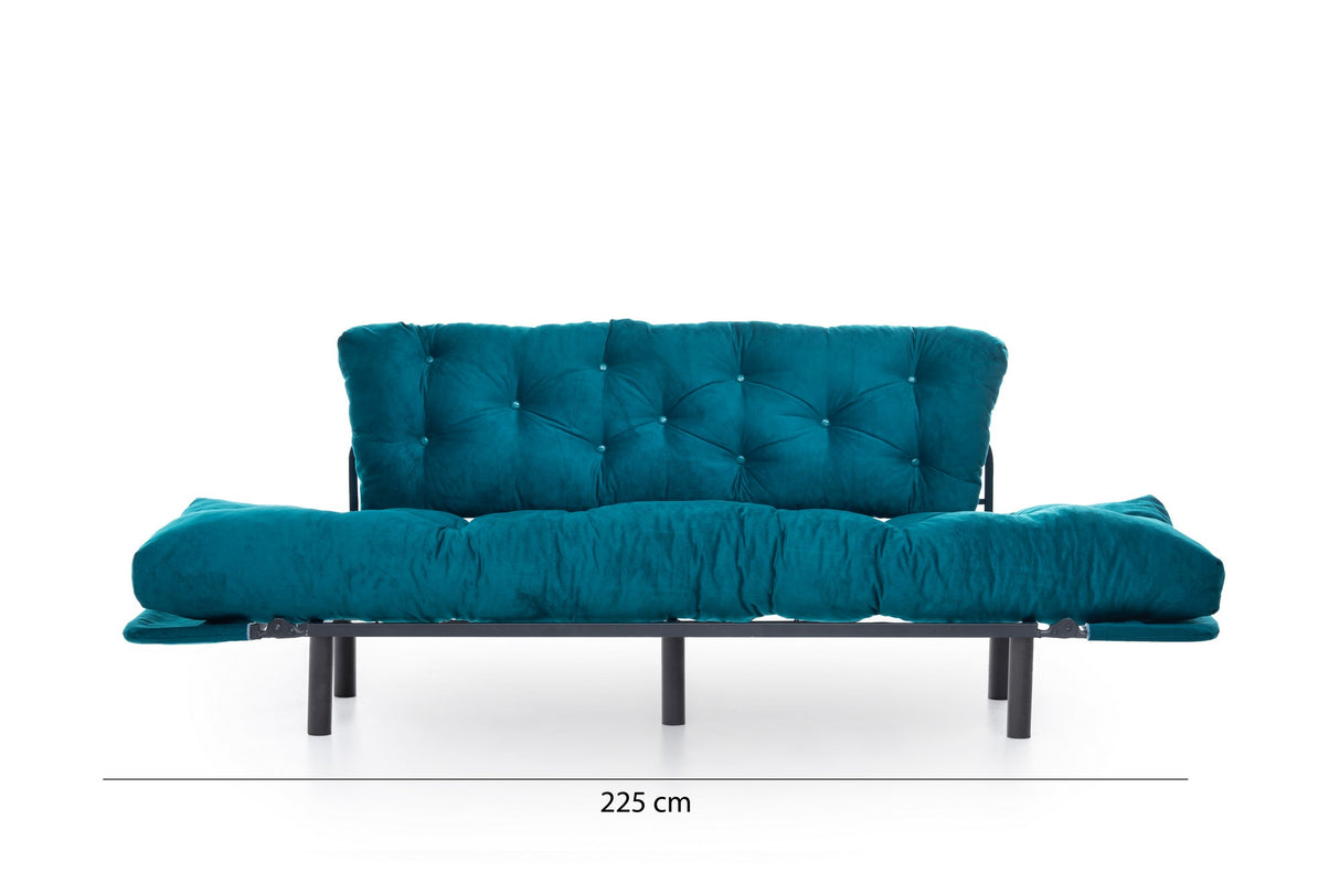 3-Sitzer-Schlafsofa Nitta Triple Petrol Green