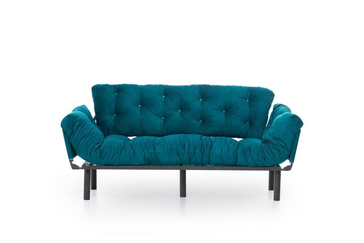 3-Sitzer-Schlafsofa Nitta Triple Petrol Green