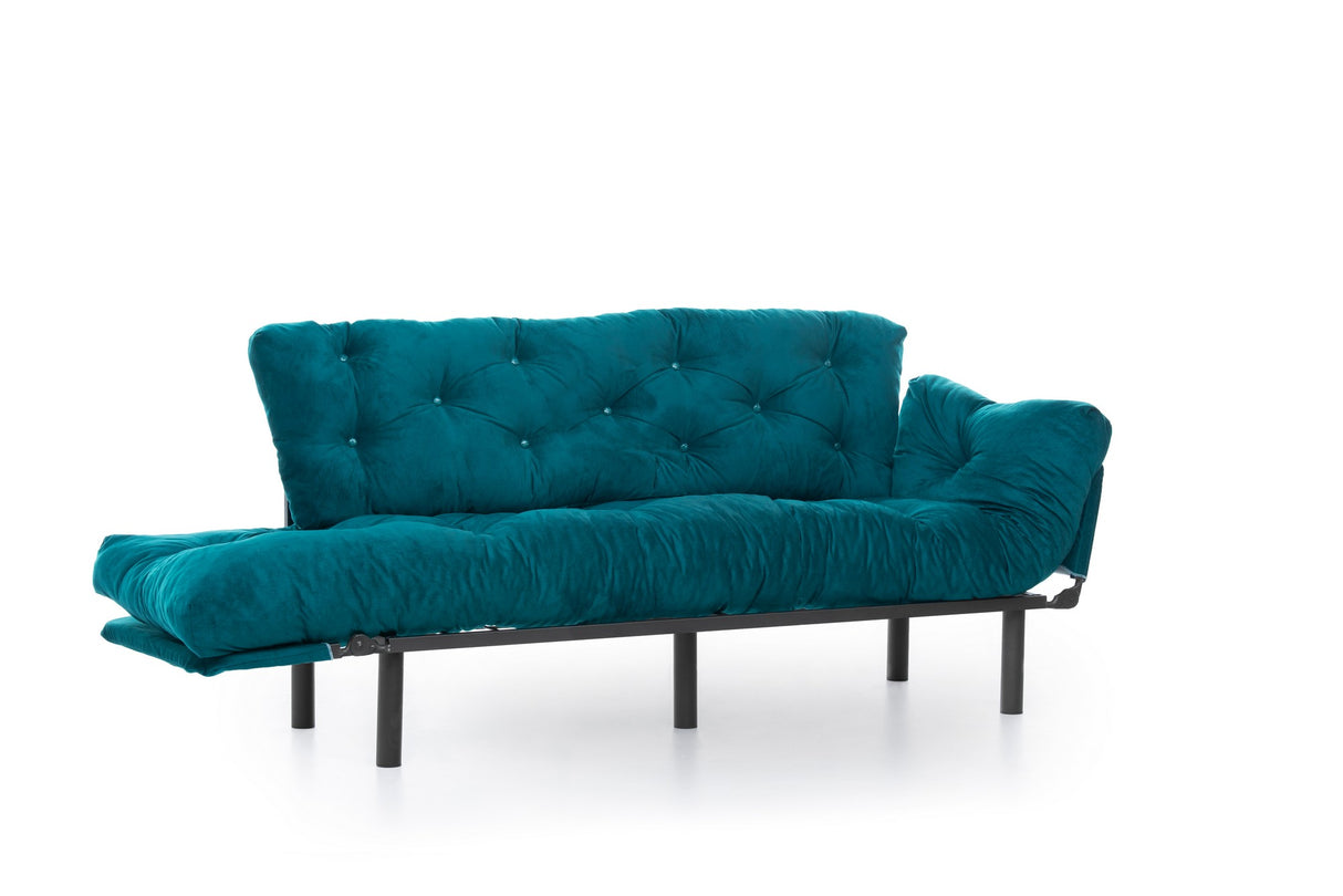 3-Sitzer-Schlafsofa Nitta Triple Petrol Green