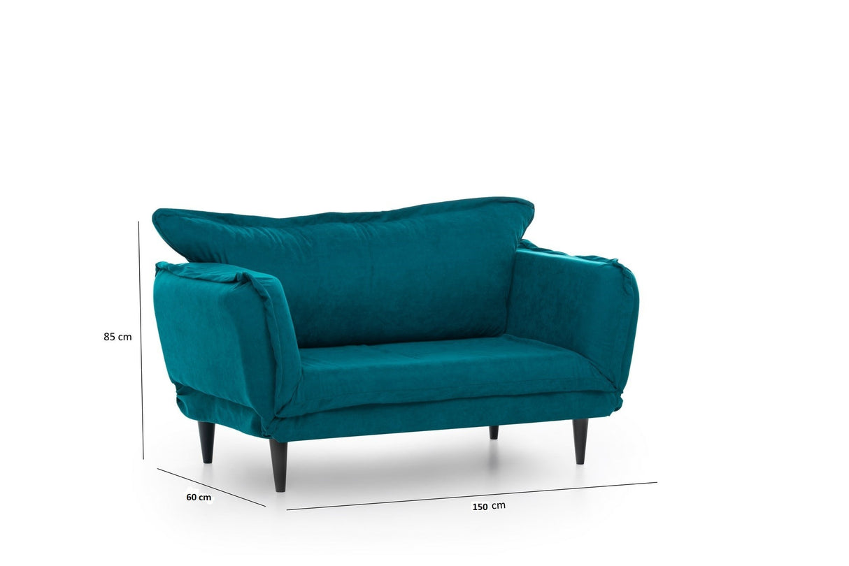 2-Sitzer-Schlafsofa Vino Daybed Petrol Green