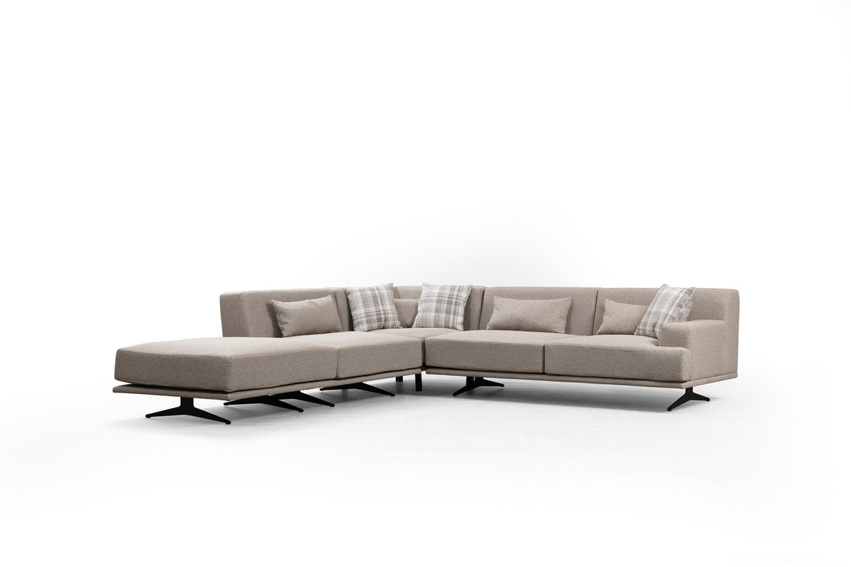 Ecksofa links Bentley Beige