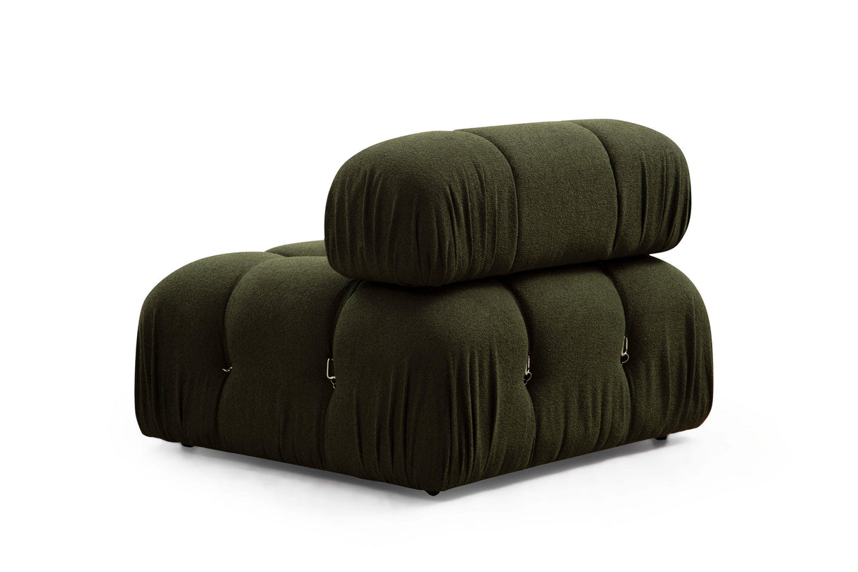 Modulare Bank 3sitzer mit Hocker Bubble Velvet Green