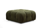 Modulare Bank 3sitzer mit Hocker Bubble Velvet Green