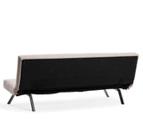 Schlafsofa Zoly 3-Sitzer aus cremefarbenem Stoff – 180 cm – ohne Armlehnen – Zoly