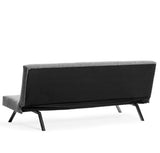 3-Sitzer Schlafsofa Zoly Hellgrau Stoff - 180 cm - Ohne Armlehnen - Gepolstert 