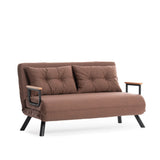 2-Sitzer-Schlafsofa Sando Hellbraun