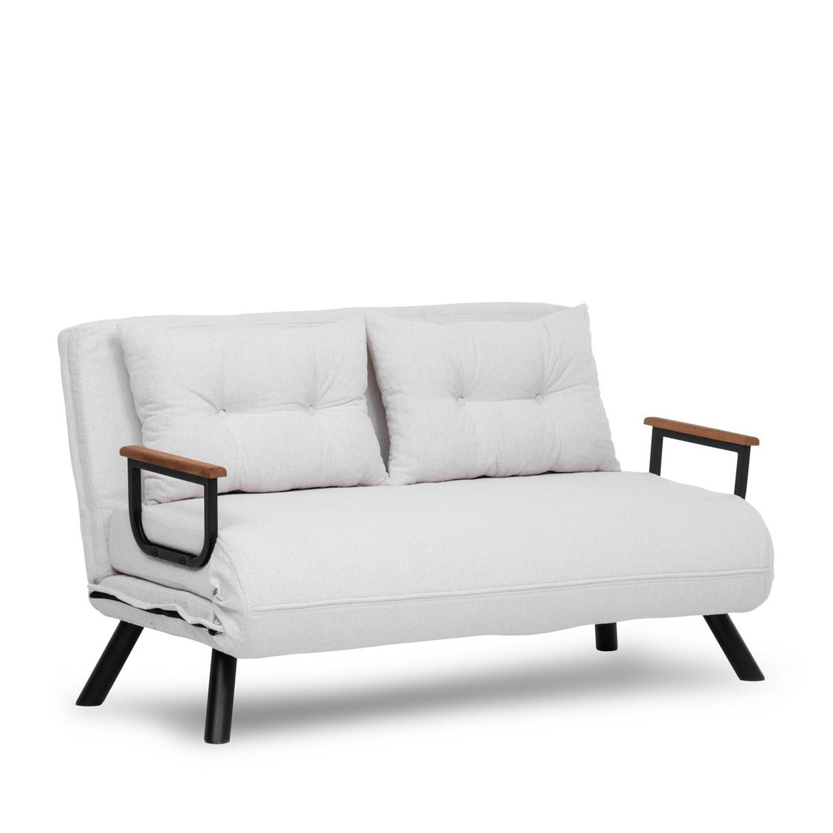 2-Sitzer-Schlafsofa Sando Creme