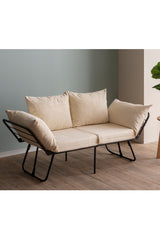 2-Sitzer-Schlafsofa Viper Light Cream