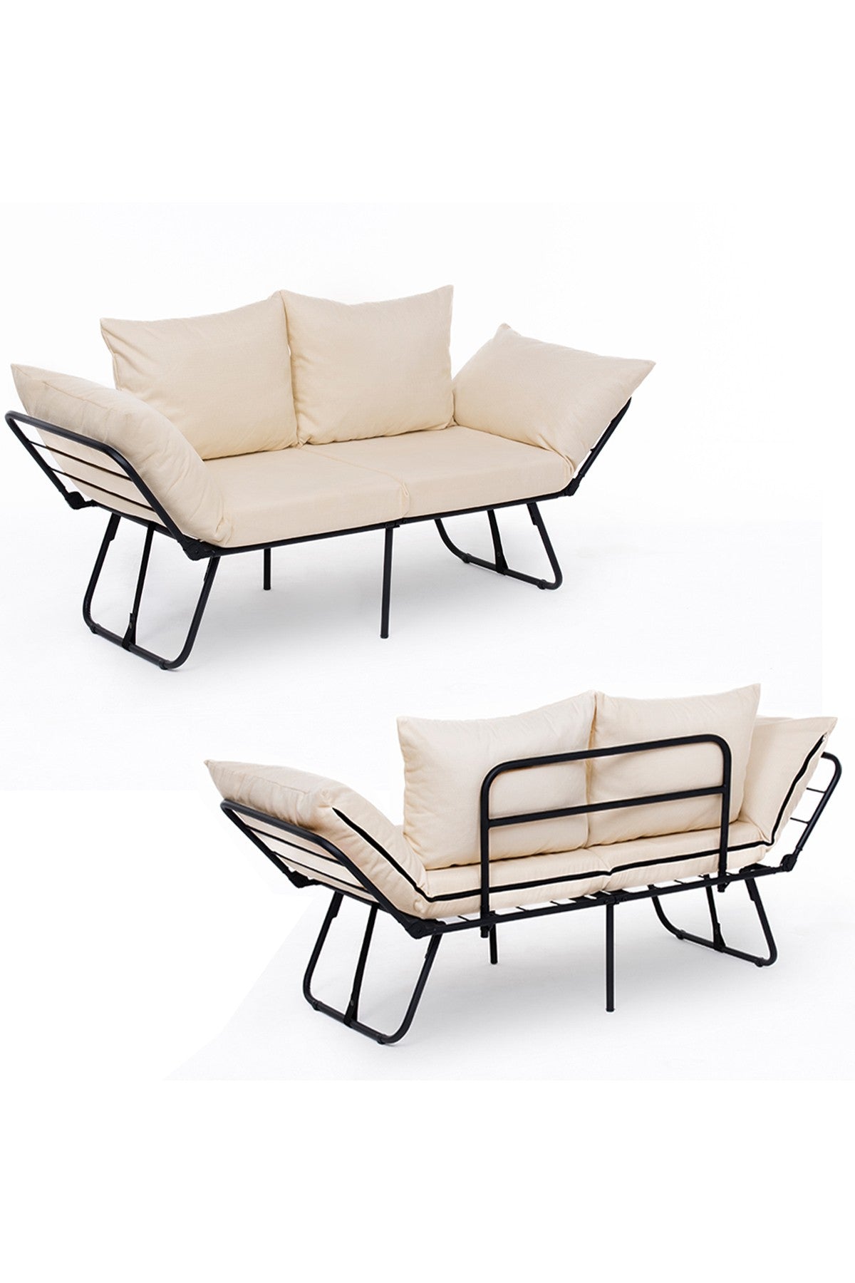 2-Sitzer-Schlafsofa Viper Light Cream