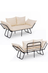 2-Sitzer-Schlafsofa Viper Light Cream