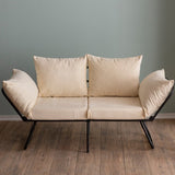 2-Sitzer-Schlafsofa Viper Light Cream