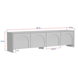 Aurelia TV-Schrank creme 180 cm Melaminbeschichtetes Holz