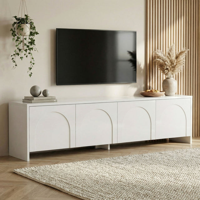Aurelia TV-Schrank weiß 180 cm Melaminbeschichtetes Holz