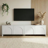 Aurelia TV-Schrank weiß 180 cm Melaminbeschichtetes Holz