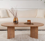 Ovaler Couchtisch Atlantische Kiefer Optik Sabla - 119x60 