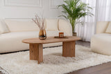 Ovaler Couchtisch Atlantische Kiefer Optik Sabla - 119x60 