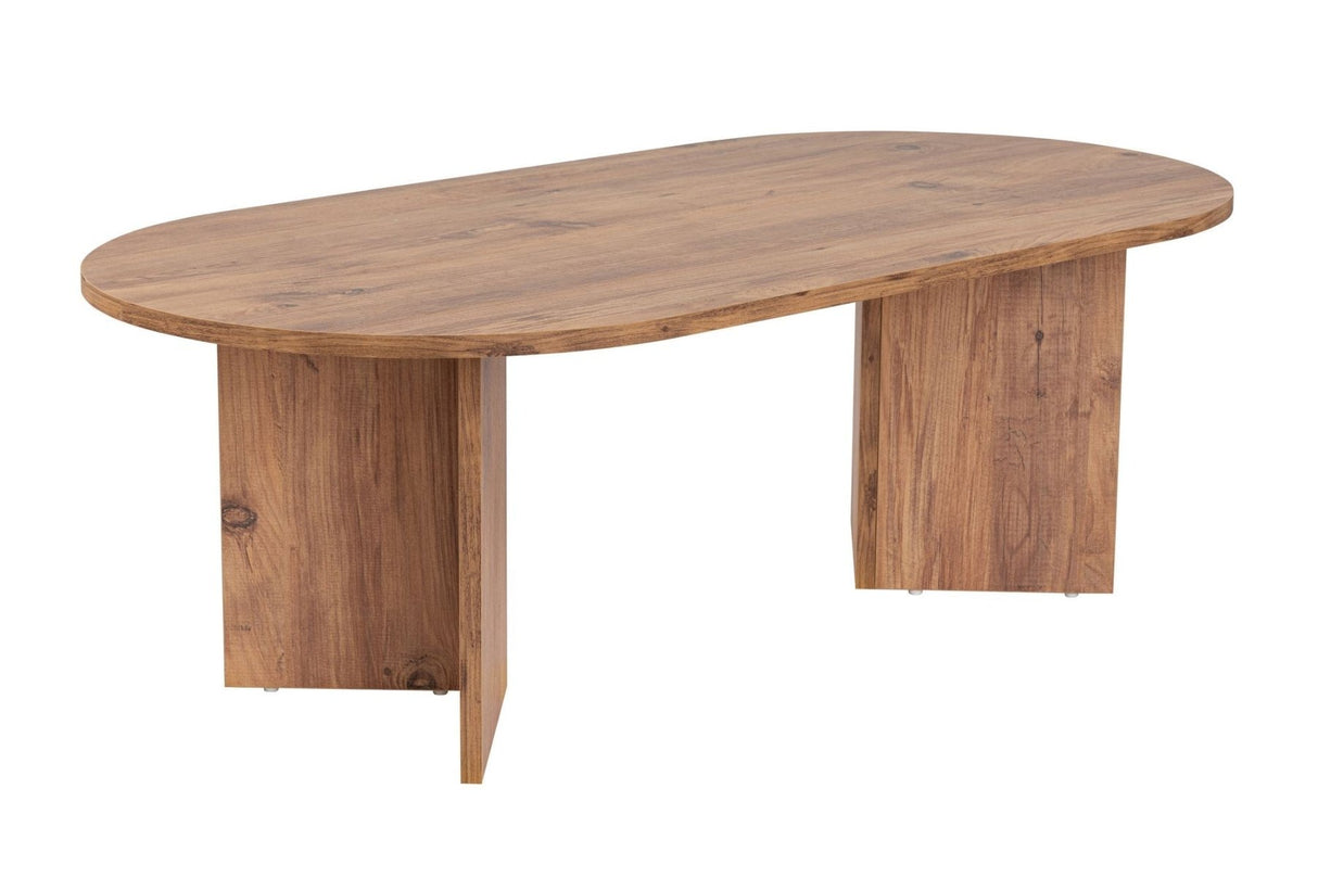 Ovaler Couchtisch Atlantische Kiefer Optik Sabla - 119x60 