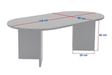 Ovaler Couchtisch Travertin-Look Sabla - 119x60 