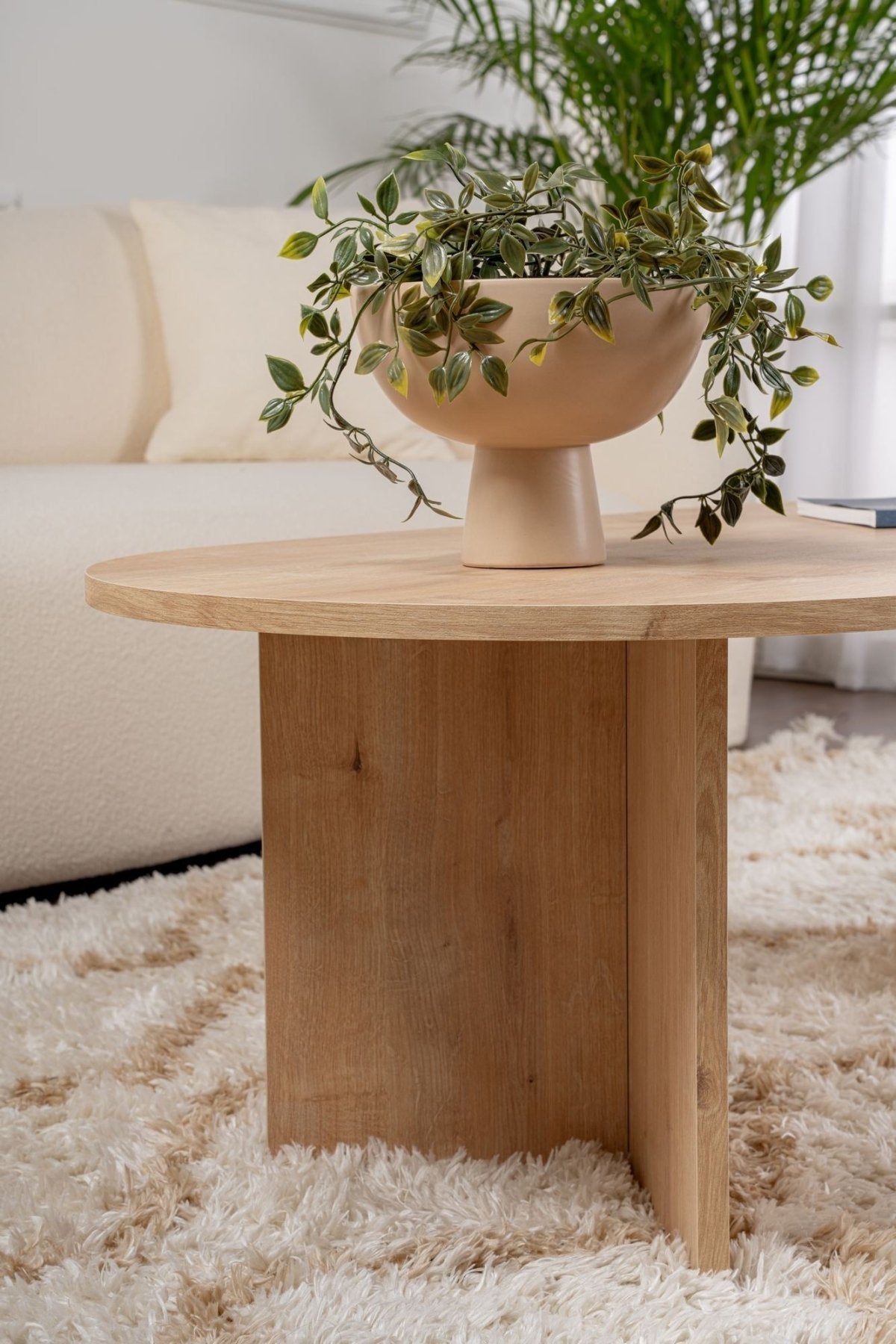 Ovaler Couchtisch Sapphire Eichenholzoptik Sabla - 119x60 
