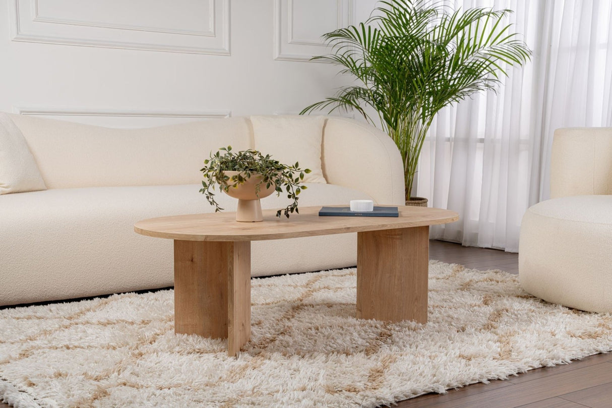 Ovaler Couchtisch Sapphire Eichenholzoptik Sabla - 119x60 