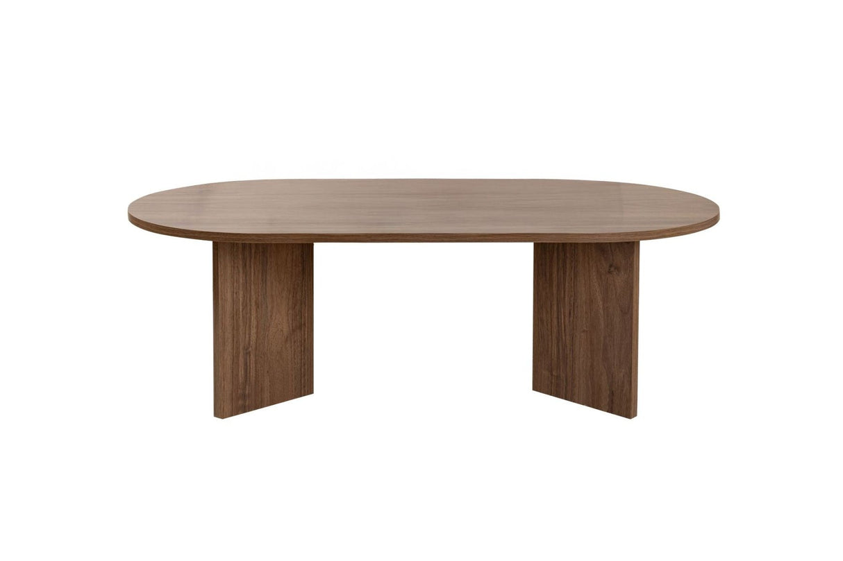 Ovale Salontafel Walnoot Look Sabla - 119x60