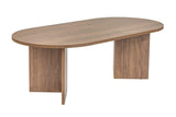 Couchtische-Ovaler Couchtisch Walnuss Melamin - Japandi - 119x60 cm - Sota-Dimehouse
