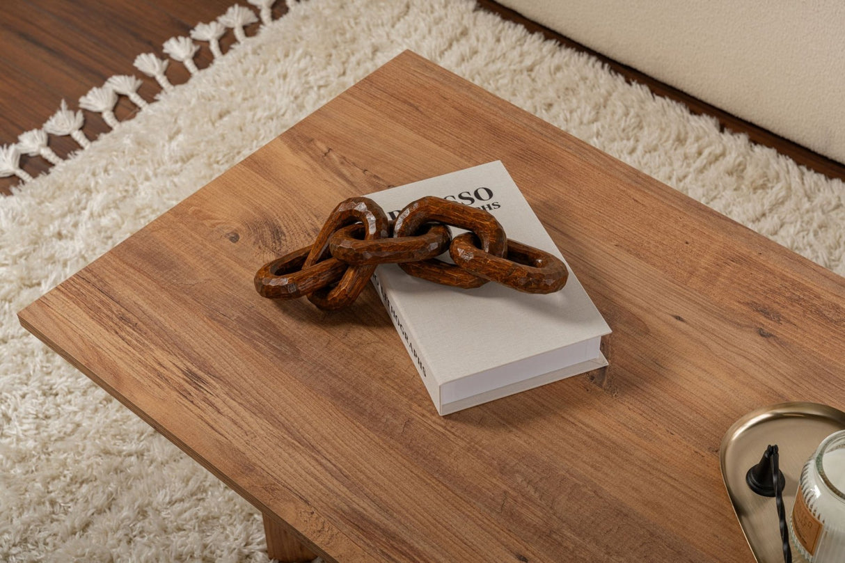 Rechteckiger Couchtisch Siban Atlantische Kiefernholzoptik - 119x60 cm 