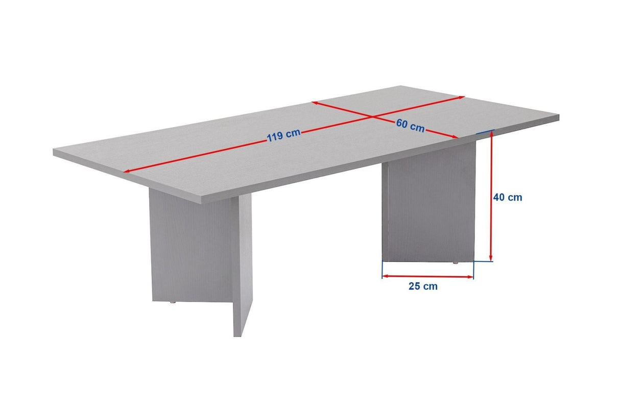 Rechteckiger Couchtisch Siban Atlantische Kiefernholzoptik - 119x60 cm 