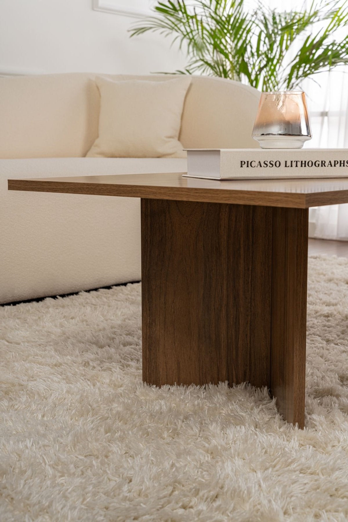 Rechteckiger Couchtisch Siban Walnussholzoptik - 119x60 cm 