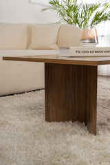 Rechteckiger Couchtisch Siban Walnussholzoptik - 119x60 cm 