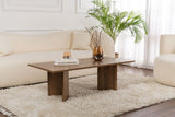 Rechteckiger Couchtisch Siban Walnussholzoptik - 119x60 cm 