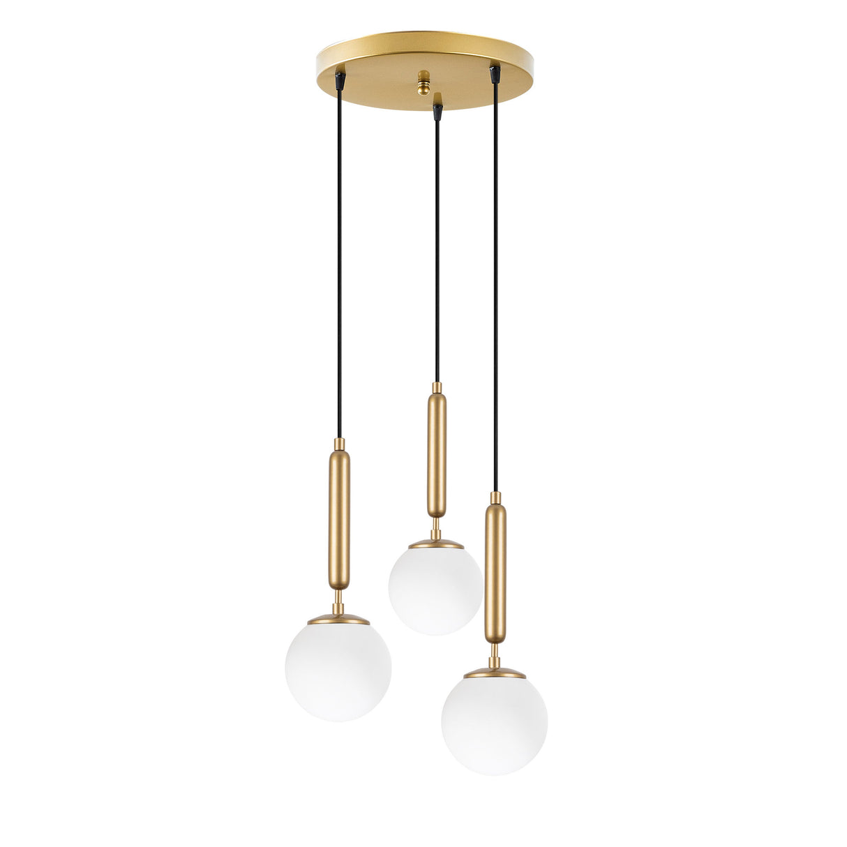 Hanglamp 3-lichts Goud Glas Cascade