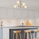 Hanglamp 6-lichts Goud Metaal Lustre