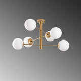 Hanglamp 6-lichts Goud Metaal Lustre