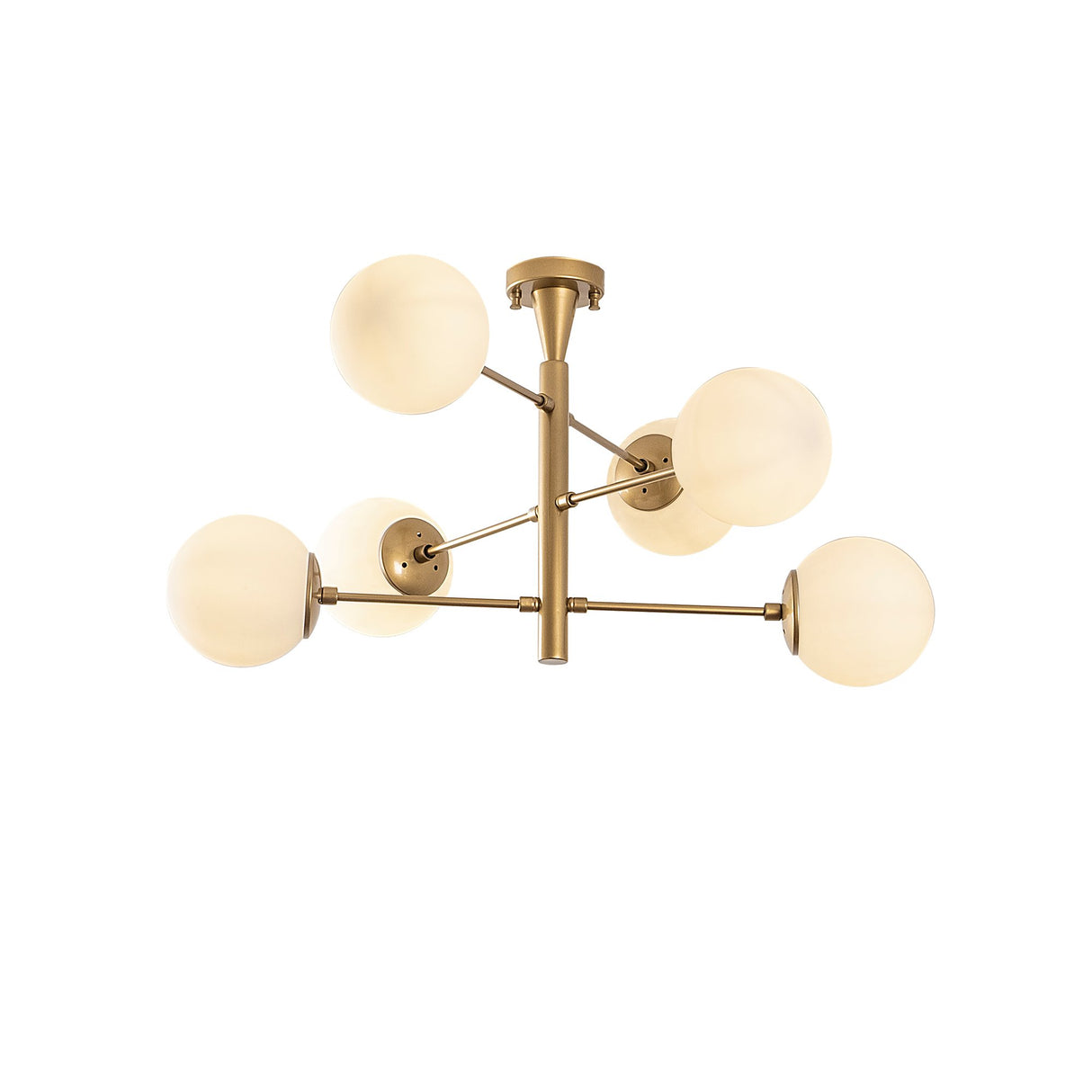 Hanglamp 6-lichts Goud Metaal Lustre