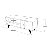 TV -Möbel Riva Atlantic Pine Melamin 110x44x40 cm