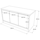 Schuhschrank Aquila Oak Melamin 89,6x45.8x35,5 cm