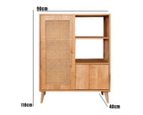 Wandschrank Hazeran Multi Oak Buchenholz 40x110x cm