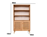 Bücherregal Hazeran Oak Buchenholz 40x90x cm