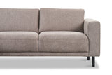 Moderner 3-Sitzer Ecksofa Rechts Taupe Stoff Aniko mit Liege 240x197x78 cm