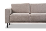 Moderner 3-Sitzer Ecksofa Rechts Taupe Stoff Aniko mit Liege 240x197x78 cm