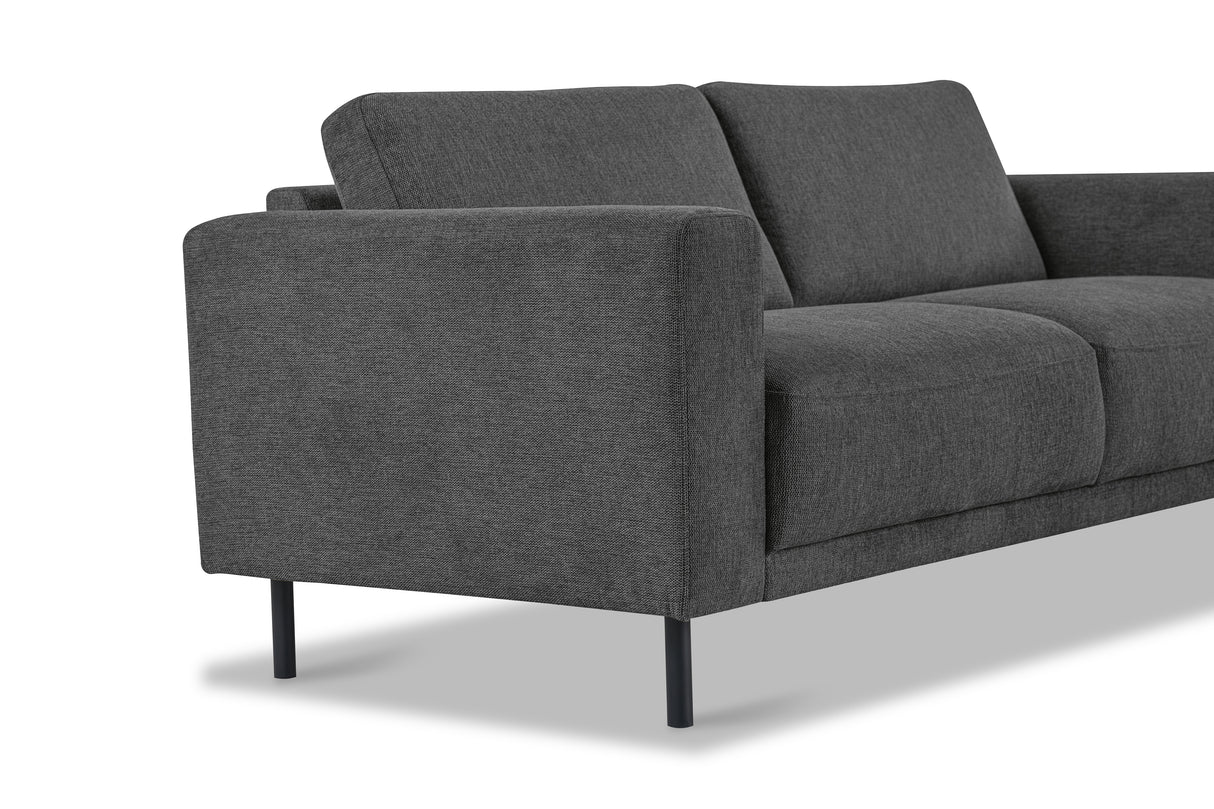 Moderne 3-zits Bank Antraciet Stof Aniko 213x90x78 cm