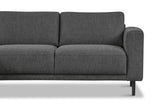 Moderne Hoekbank Links Antraciet Stof Aniko met Chaise Longue 238x142x78 cm