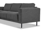 Moderne Hoekbank Links Antraciet Stof Aniko met Chaise Longue 238x142x78 cm